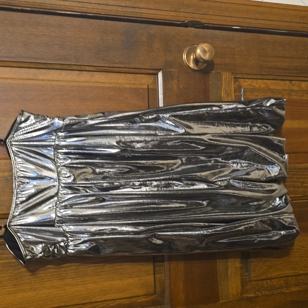 Chic Metallic Silver Dress - Picture 6 of 7